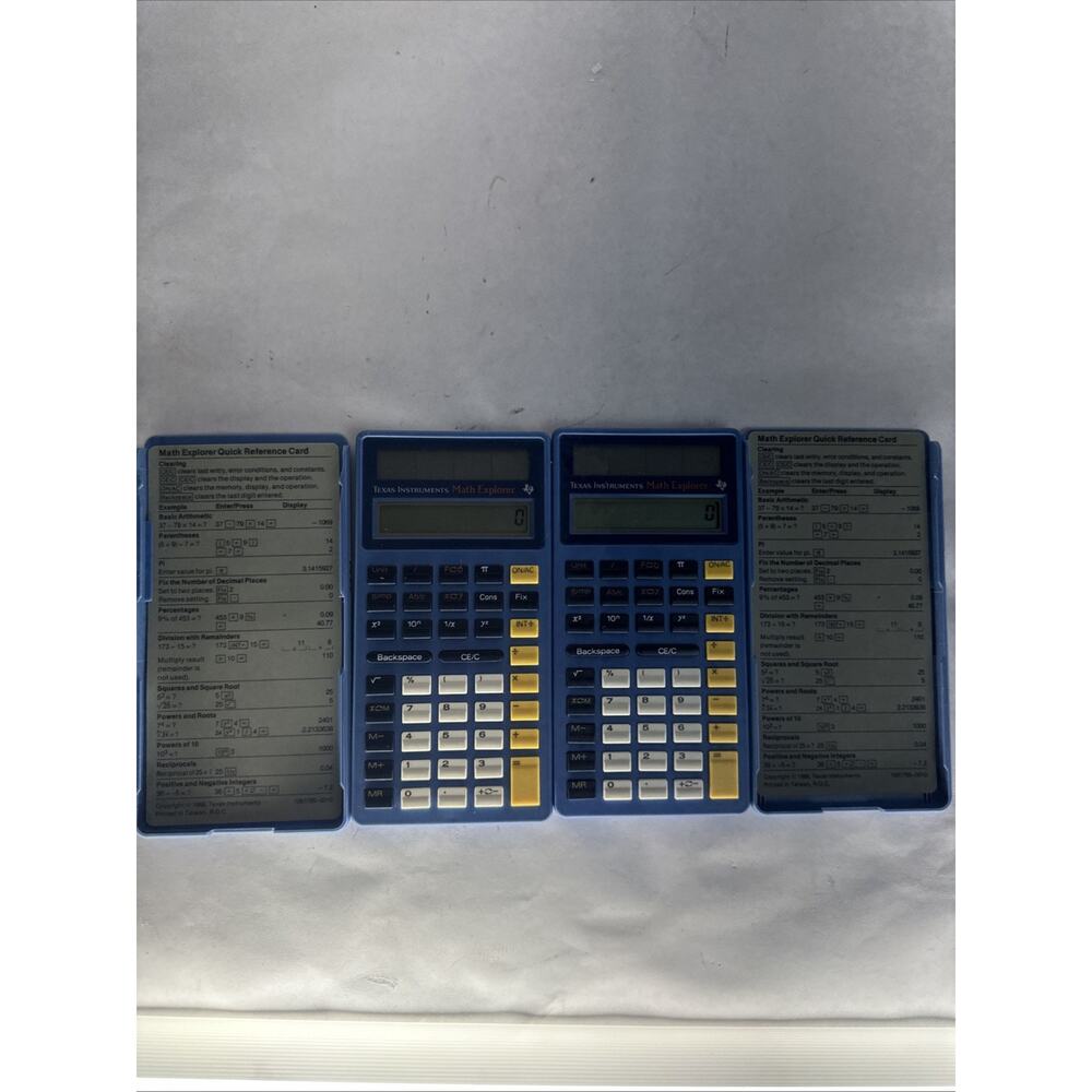 Texas Instruments Math Explorer (1-0391) Calculator w/ Cover & Index Card - 2Pk - Picture 10 of 12